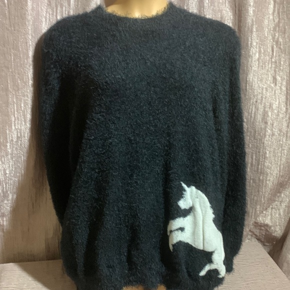 Joe Boxer Sweaters Joe Boxer Sweater Black White Unicorn X Nwt Soft
